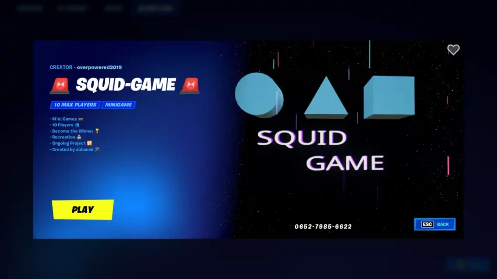 بازی های squid game در فورتنایت