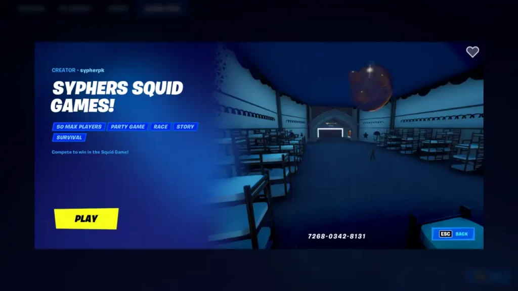 بازی های squid game در فورتنایت