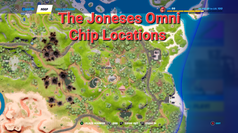 محل پیدا کردن Omni Chip ها در فورتنایت