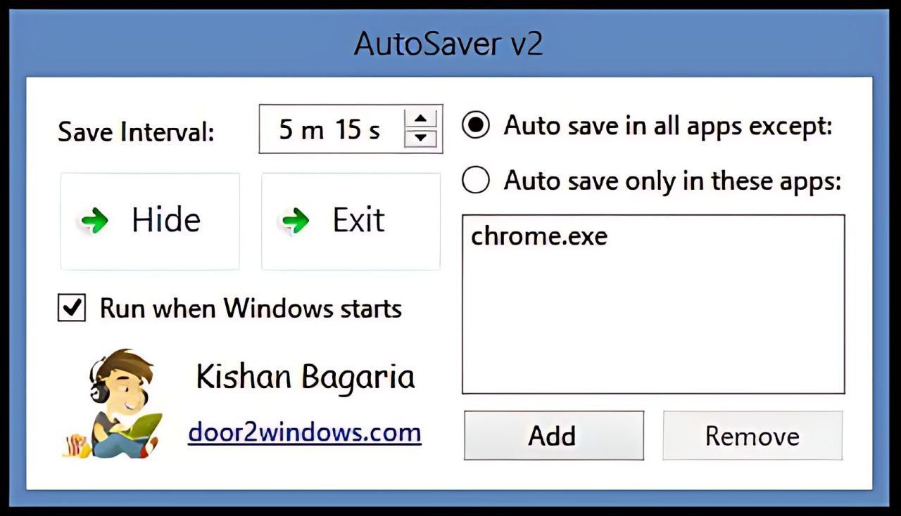 برنامه AutoSaver