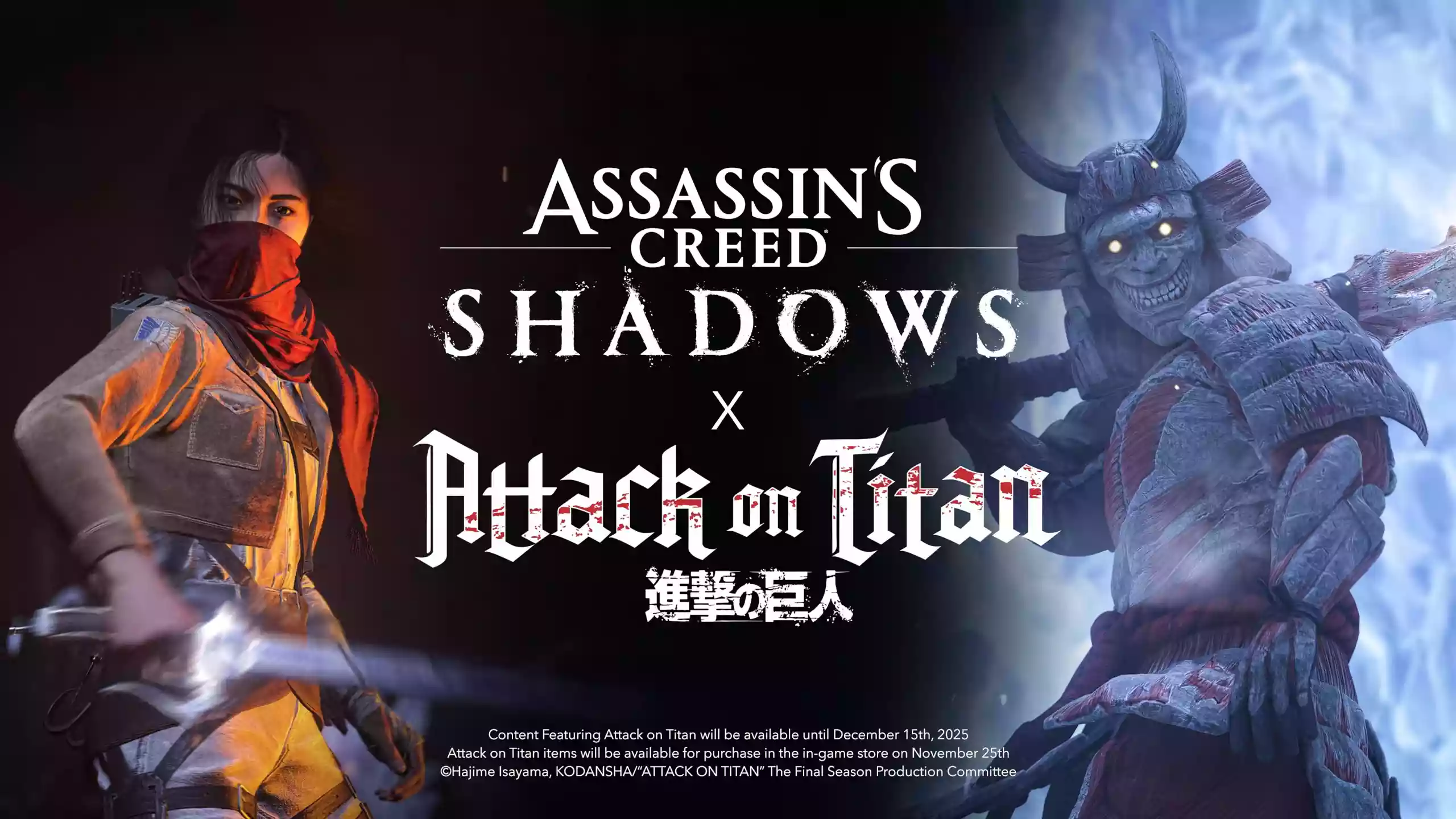 همکاری Assassin’s Creed Shadows با Attack on Titan